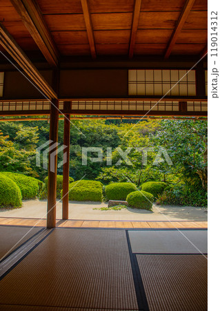 【京都風景】詩仙堂　落ち着きのある庭 119014312