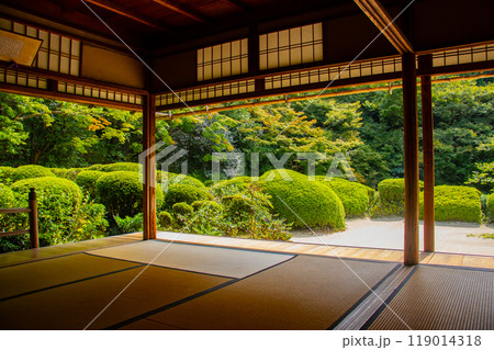【京都風景】詩仙堂　落ち着きのある庭 119014318