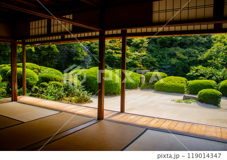【京都風景】詩仙堂　落ち着きのある庭 119014347