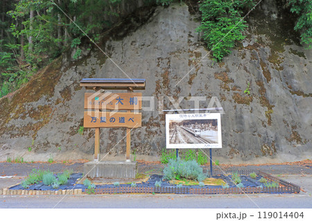 福井県、旧北陸本線沿線大桐地区の風景 119014404