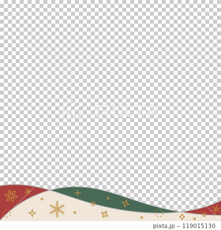 Decorative frame with curved lines and snowflakes, winter image design, square size, Christmas color Decorative frame with curved lines and snowflakes, winter image design, square size, Christmas color 119015130