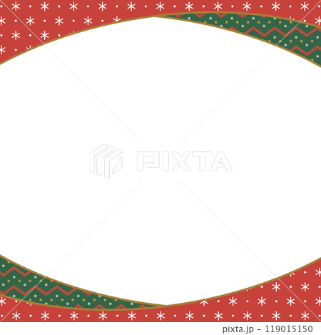 クリスマスのイメージフレーム、シンプルなパターン、曲線フレーム、正方形サイズ 119015150