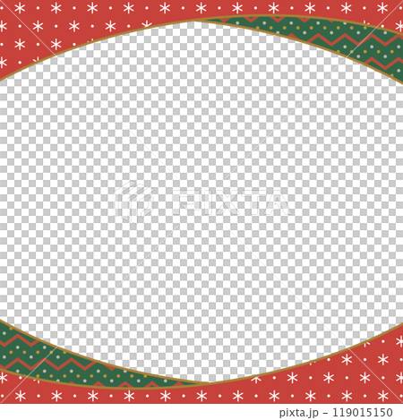 クリスマスのイメージフレーム、シンプルなパターン、曲線フレーム、正方形サイズ 119015150