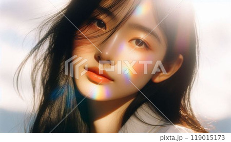 輝く光と女性01 119015173