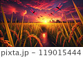 秋の田園風景 119015444