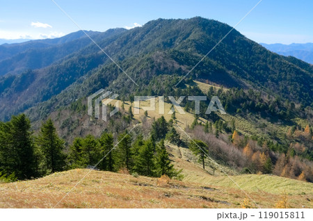 天狗棚山から望む黒岳~小金沢山 天狗棚山から望む黒岳~小金沢山 119015811