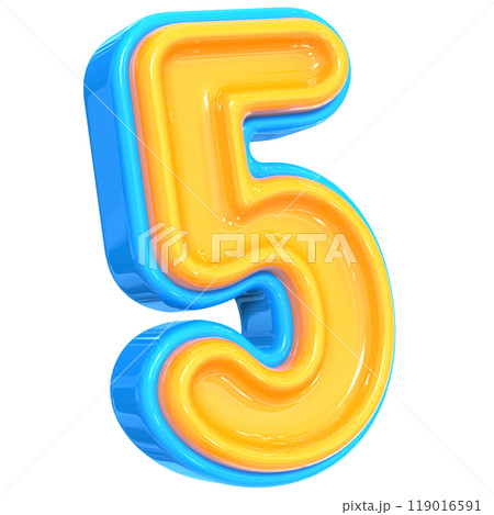 Number With Font 3D Render 119016591