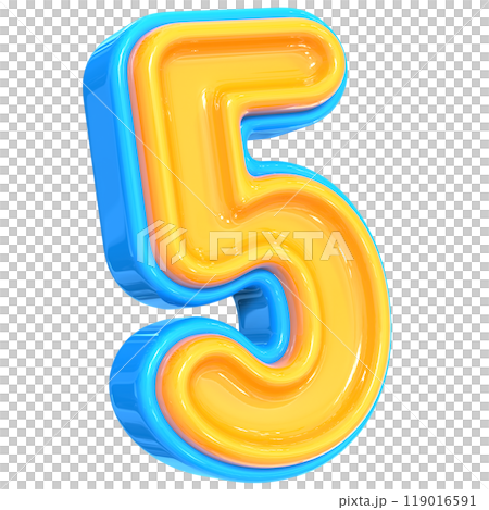 Number With Font 3D Render 119016591