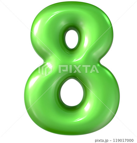 Number With Font 3D Render 119017000