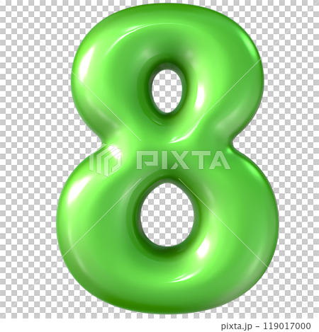 Number With Font 3D Render 119017000