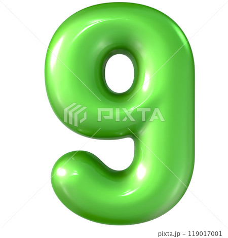 Number With Font 3D Render Number With Font 3D Render 119017001