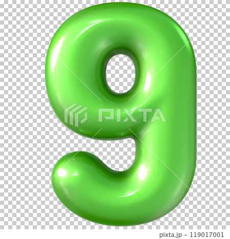 Number With Font 3D Render Number With Font 3D Render 119017001