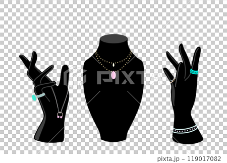 Black Jewelry Stand Postcard 119017082