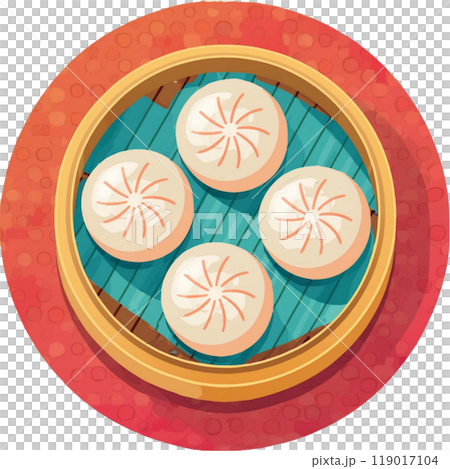 蒸籠裡的肉包子插圖5 / 傳單和海報材料 119017104