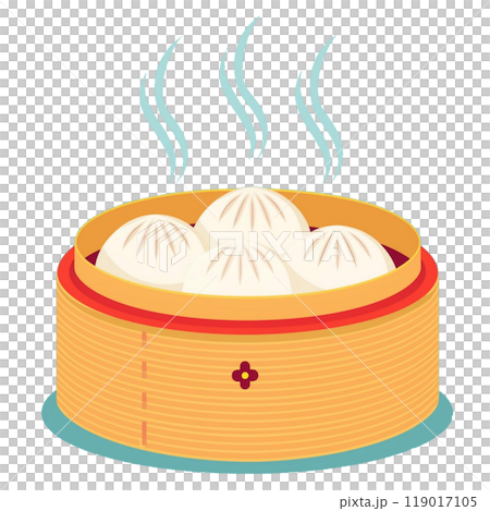 蒸籠裡的肉包子插圖3 / 傳單和海報材料 119017105