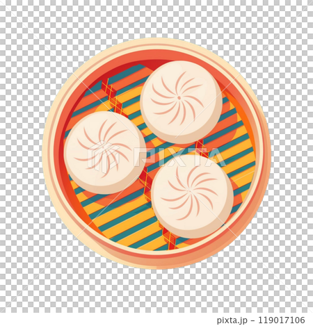 蒸籠裡的肉包子插圖6/傳單和海報材料 119017106