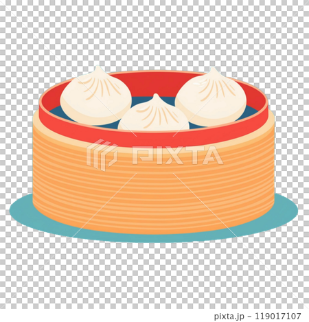 蒸籠裡的肉包子插圖2/傳單和海報材料 119017107