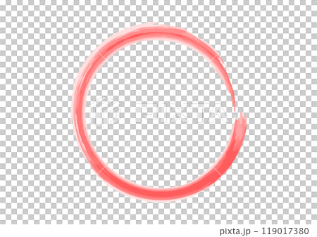 紅色圓圈水彩風格插圖 119017380