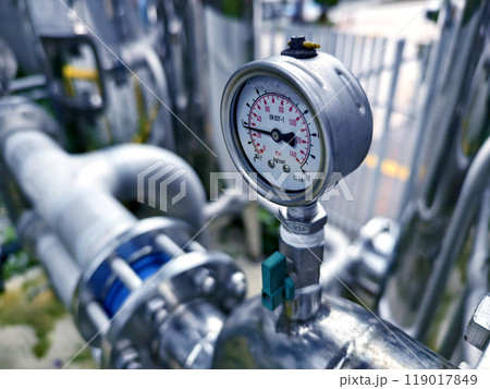 A collection of pipes is interconnected with each other 119017849