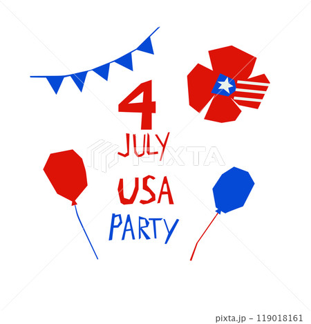 4 July Usa Party Independence Day holiday decor 119018161
