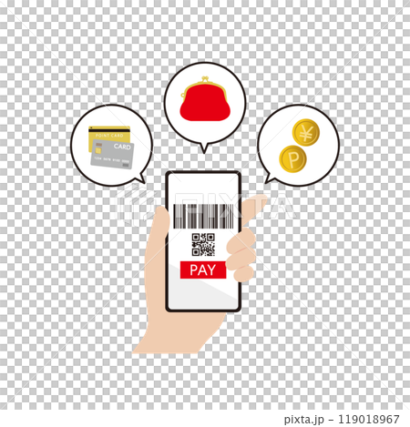 在智慧型手機上總結的插圖圖像 119018967