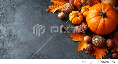 Happy Thanksgiving and Autumn Backgrounds. Halloween, Thanksgiving day 119020173