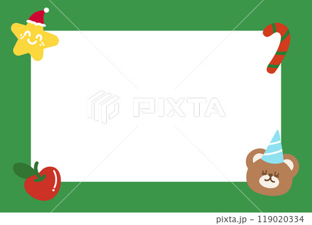 Christmas and New Year green frame with teddy bear, party hat, candy cane for festive decoration, polaroid frame, banner, backdrop, winter season, animal, zoo, souvenir shop, post card, Christmas card Christmas and New Year green frame with teddy bear, party hat, candy cane for festive decoration, polaroid frame, banner, backdrop, winter season, animal, zoo, souvenir shop, post card, Christmas card 119020334