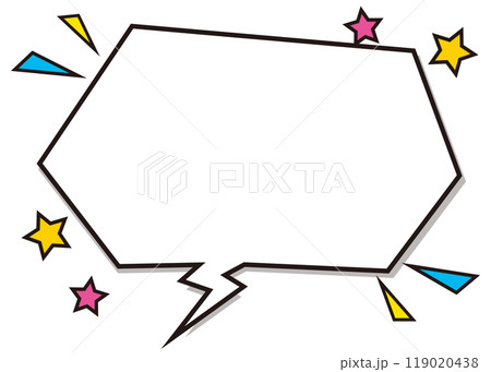 ポップなアメコミ風ふきだしのイラスト ポップなアメコミ風ふきだしのイラスト 119020438