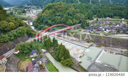 黒部川扇状地の要 愛本橋とその周辺 黒部川扇状地 黒部川扇状地の要 愛本橋とその周辺 黒部川扇状地 119020480