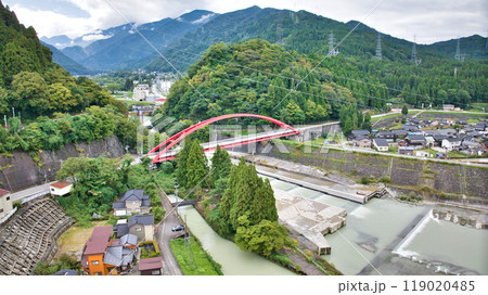黒部川扇状地の要 愛本橋とその周辺 黒部川扇状地 黒部川扇状地の要 愛本橋とその周辺 黒部川扇状地 119020485