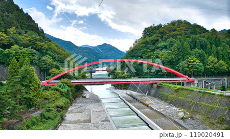 黒部川扇状地の要 愛本橋とその周辺 黒部川扇状地 黒部川扇状地の要 愛本橋とその周辺 黒部川扇状地 119020491