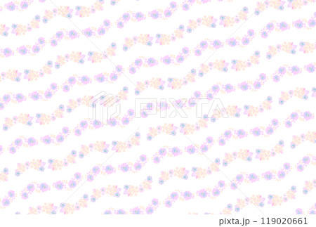 白い小花の水彩風の背景イラスト 119020661