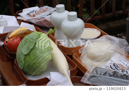 地域神社の祭礼お供え 119020813