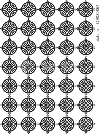 七宝に花菱 黒 七宝に花菱 黒 119020864