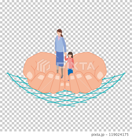 セーフティネットのイメージイラスト セーフティネットのイメージイラスト 119024175