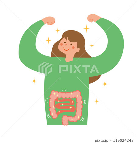 腸活で調子のいい女性 119024248