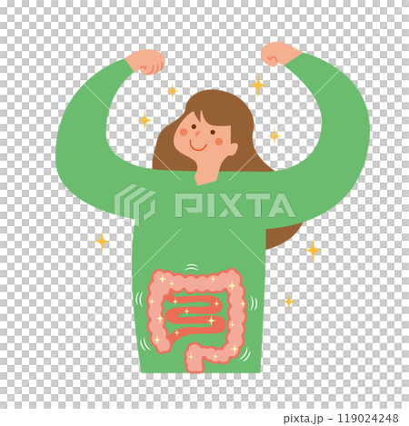 腸活で調子のいい女性 119024248