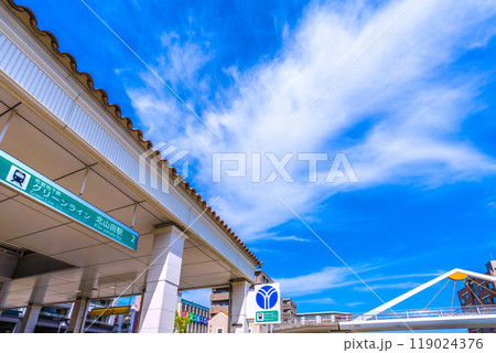 日本の横浜都市景観 横浜市営地下鉄グリーンライン 北山田駅などを望む 日本の横浜都市景観 横浜市営地下鉄グリーンライン 北山田駅などを望む 119024376