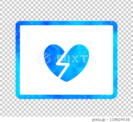 Blue starry sky | Cracked heart mark animation icon 119024516