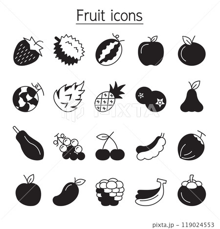 Fruit icon set vector illustration graphic design 119024553