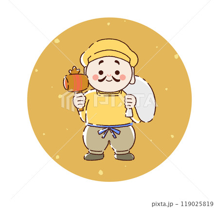 大黒天のかわいいイラスト素材 大黒天のかわいいイラスト素材 119025819