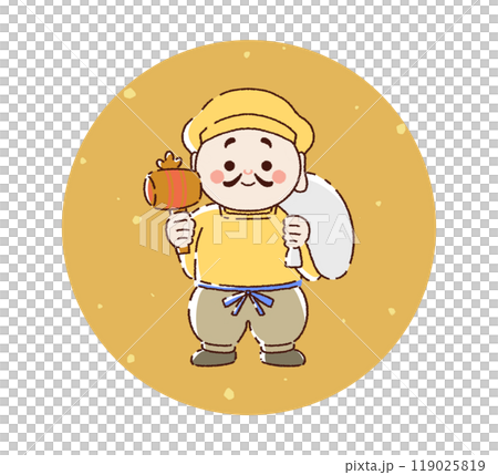 大黒天のかわいいイラスト素材 大黒天のかわいいイラスト素材 119025819