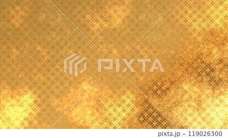 金色の和柄模様・背景 119026300