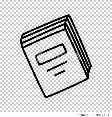 Doodle book icon freehand drawn with thin line in minimalistic style Doodle book icon freehand drawn with thin line in minimalistic style 119027321
