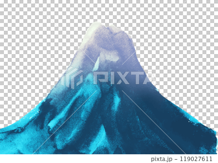 富士山新年賀卡手寫日式毛筆插畫 富士山新年賀卡手寫日式毛筆插畫 119027611