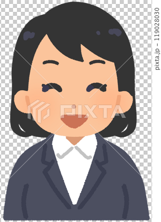 Woman in suit_smile Woman in suit_smile 119028030