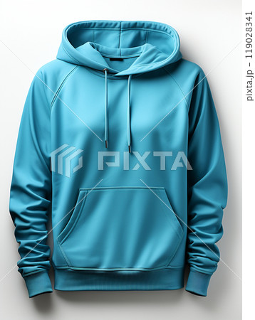 Blue hoodie mockup cloting fashion uniform jacket 119028341