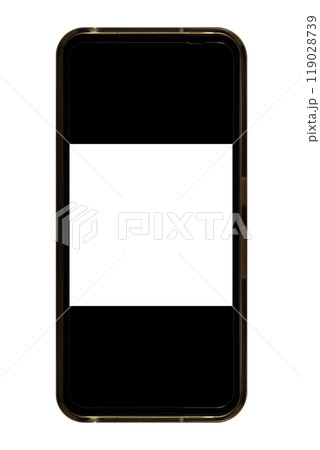 正面から見たスマホ(背景透明、本体画面透過エリア縦横比 1: 1 ⇒ 詳細はコメント欄) 正面から見たスマホ(背景透明、本体画面透過エリア縦横比 1: 1 ⇒ 詳細はコメント欄) 119028739