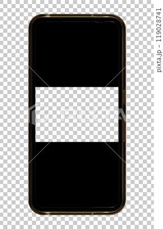 正面から見たスマホ(背景透明、本体画面透過エリア縦横比 2: 3 ⇒ 詳細はコメント欄) 正面から見たスマホ(背景透明、本体画面透過エリア縦横比 2: 3 ⇒ 詳細はコメント欄) 119028741