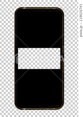智慧型手機正面（透明背景、主螢幕透明區域長寬比1:2⇒詳情請見評論區） 119028743